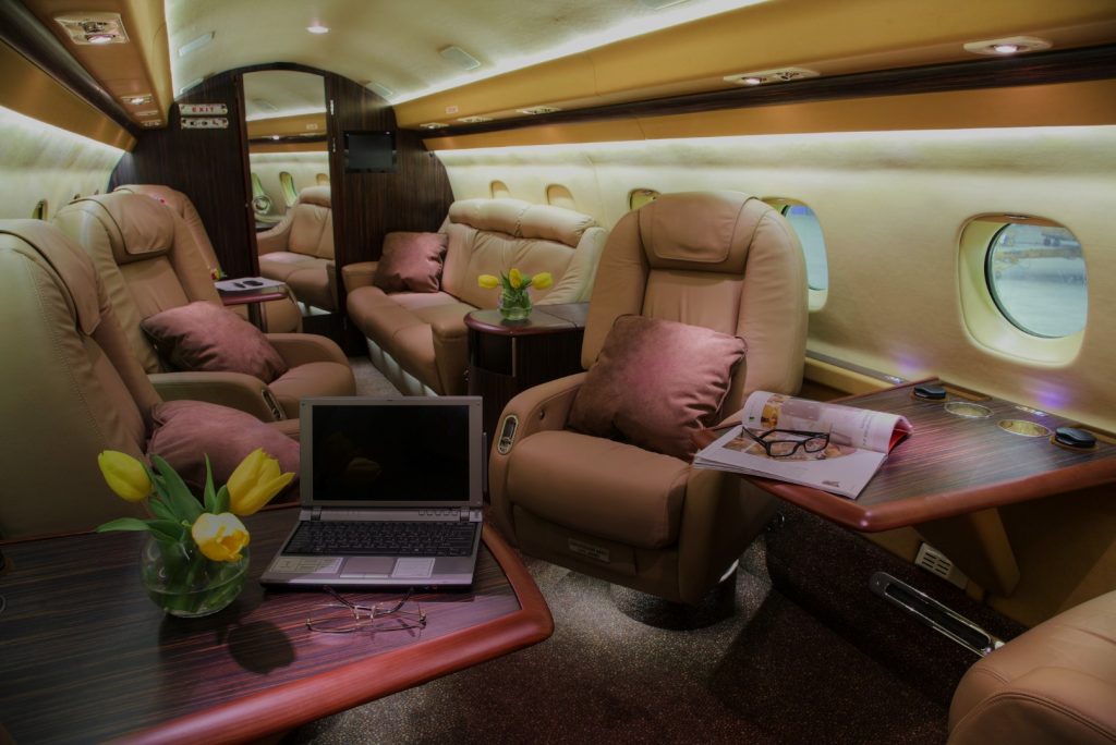 luxury jet interior